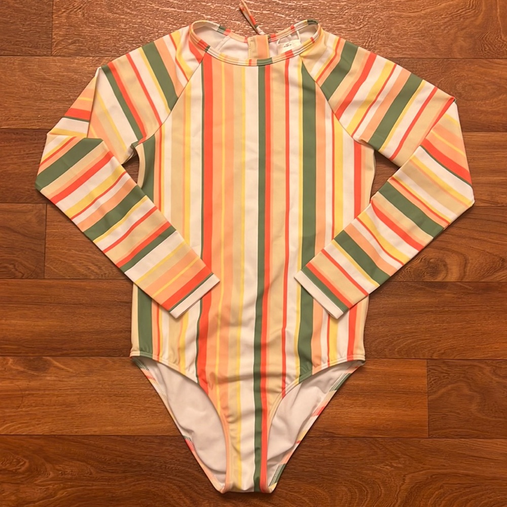 EUC Girls Roxy Long Sleeve Swimsuit Sz 12